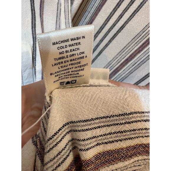 Cloth & Stone Anthropologie Beige Gray Linen Blend Striped Tank Dress Sz
Medium - Picture 11 of 11